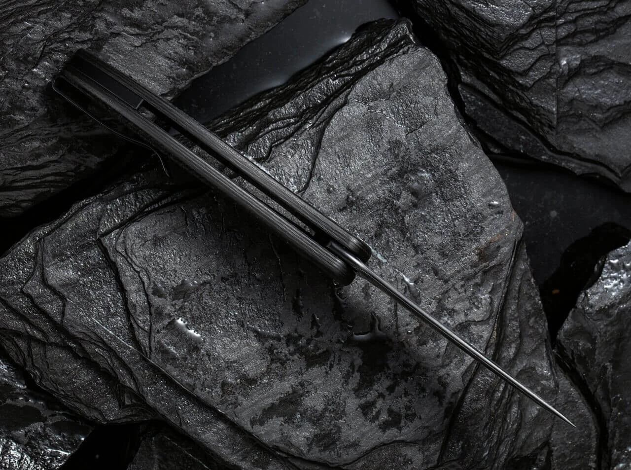 Synergy 3 Damascus G10 CF Black Tanto 9 Synergy 3 Damascus G10 CF Black Tanto – Bild 7